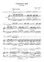 Náhled not [1] - Vivaldi Antonio (1678 - 1741) - Concerto d - moll (RV 406) klav. výtah