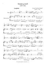 Náhled not [1] - Händel Georg Friedrich (1685 - 1759) - Sonáty pro zobcovou flétnu a basso continuo (HWV 360, 362)