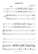 Náhled not [1] - Jacchini Giuseppe Maria (1667 - 1727) - Sinfonia in D (klav. výtah)