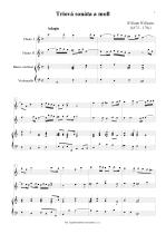 Náhled not [1] - Williams William (1675 - 1701) - Triová sonáta a - moll