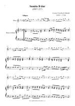 Náhled not [1] - Händel Georg Friedrich (1685 - 1759) - Sonáty pro hoboj a basso continuo (B dur, F dur, HWV 357, 363a)