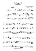 Náhled not [1] - Händel Georg Friedrich (1685 - 1759) - Sonáty pro hoboj a basso continuo (g moll, c moll, HWV 364a, 366)