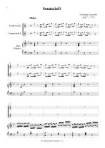 Náhled not [1] - Jacchini Giuseppe Maria (1667 - 1727) - Sonata in B (transpozice + klav. výtah)