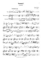 Náhled not [1] - Sieber Ignaz (? - 1761) - Sonáty 1 - 3