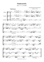 Náhled not [1] - Boismortier Joseph Bodin de (1689 - 1755) - Sonate en trio (op. 7 č. 5 /G dur/)