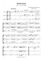 Náhled not [1] - Boismortier Joseph Bodin de (1689 - 1755) - Sonate en trio (op. 7 č. 6 /e moll/)