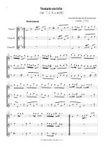 Náhled not [1] - Boismortier Joseph Bodin de (1689 - 1755) - Sonate en trio (op. 7 č. 6 /e moll/)