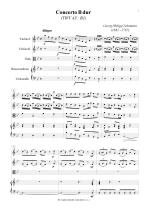 Náhled not [1] - Telemann Georg Philipp (1681 - 1767) - Concerto B dur (TWV 43 : B1)