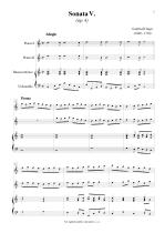 Náhled not [1] - Finger Gottfried (1660 - 1730) - Triová sonáta (op. 4, č. 5)