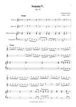Náhled not [1] - Finger Gottfried (1660 - 1730) - Triová sonáta (op. 4, č. 5)
