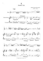 Náhled not [1] - Pepusch Johann Christoph (1667 - 1752) - Sonáty pro zobcovou (in F) nebo příčnou flétnu a basso continuo č. 1 - 3 (A second set of solos for the flute with a through bass for the bassoon, bassflute or harpiscord)