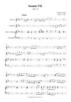 Náhled not [1] - Finger Gottfried (1660 - 1730) - Triová sonáta (op. 5, č. 7)