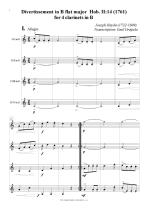 Náhled not [1] - Haydn Joseph (1732 - 1809) - Divertissement in B flat major (arr. Emil Drápela)