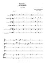 Náhled not [1] - Händel Georg Friedrich (1685 - 1759) - Suite in G „Water Music“ (HWV 350)