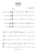 Náhled not [1] - Händel Georg Friedrich (1685 - 1759) - Suite in G „Water Music“ (HWV 350) - úprava