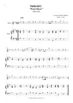 Náhled not [1] - Händel Georg Friedrich (1685 - 1759) - Suite in G „Water Music“ (HWV 350) - klav. výtah