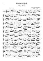 Náhled not [1] - Bach Johann Sebastian (1685 - 1750) - Partita a moll (BWV 1013)