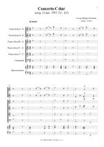 Náhled not [1] - Telemann Georg Philipp (1681 - 1767) - Concerto C dur (TWV 53:D1) - úprava