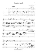 Náhled not [1] - Braun Jean Daniel (? - 1740) - Sonata e moll