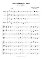 Náhled not [1] - Telemann Georg Philipp (1681 - 1767) - Concerto a 4 senza basso (TWV 40:204)