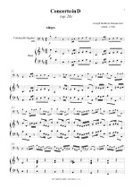 Náhled not [1] - Boismortier Joseph Bodin de (1689 - 1755) - Concerto in D (op. 26) - klav. výtah