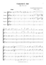 Náhled not [1] - Boismortier Joseph Bodin de (1689 - 1755) - Concerto G - dur (op. 15/1)