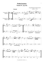 Náhled not [1] - Boismortier Joseph Bodin de (1689 - 1755) - Petite Sonates (op. 66/4 - 6)