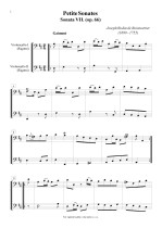 Náhled not [1] - Boismortier Joseph Bodin de (1689 - 1755) - Petite Sonates (op. 66/7 - 9)