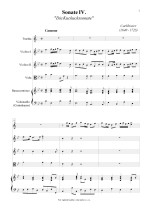 Náhled not [1] - Rosier Carl (1640 - 1725) - Sonate IV. - Die Kuckuckssonate (transpozice do B dur)