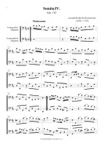 Náhled not [1] - Boismortier Joseph Bodin de (1689 - 1755) - Six sonates (op. 14/4-6)