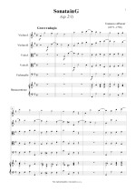 Náhled not [1] - Albinoni Tomaso (1671 - 1750) - Sonata in G