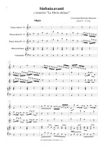 Náhled not [1] - Bassani Giovanni Battista (1647? - 1716) - Sinfonia avanti z oratoria La Morte delusa - úprava