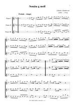Náhled not [1] - Mattheson Johann (1681 - 1764) - Sonata in G minor