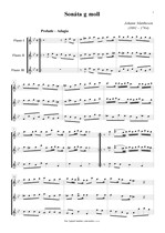 Náhled not [1] - Mattheson Johann (1681 - 1764) - Sonáta g moll