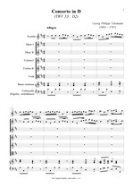 Náhled not [1] - Telemann Georg Philipp (1681 - 1767) - Concerto in D (TWV 53 : D2)
