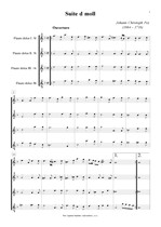 Náhled not [1] - Pez Johann Christoph (1664 - 1716) - Suite in D minor (arrangement)