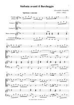Náhled not [1] - Stradella Alessandro (1644 - 1682) - Sinfonia avanti il Barcheggio (Sinfonia před projížďkou)