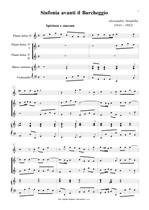 Náhled not [1] - Stradella Alessandro (1644 - 1682) - Sinfonia avanti il Barcheggio - arrangement