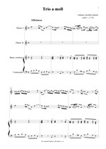 Náhled not [1] - Quantz Johann Joachim (1697 - 1773) - Trio a moll