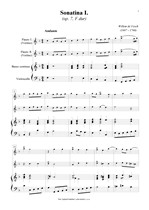 Náhled not [1] - Fesch Willem de (1687 - 1760) - Sonatina I. (op. 7, F major)