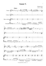 Náhled not [1] - Boyce William (1711 - 1779) - Sonata V. (D dur)