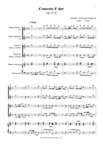 Náhled not [1] - Pepusch Johann Christoph (1667 - 1752) - Concerto in F major