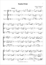 Náhled not [1] - Mattheson Johann (1681 - 1764) - Sonata in B flat major