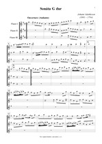 Náhled not [1] - Mattheson Johann (1681 - 1764) - Sonata in G major