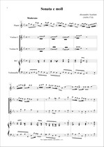 Náhled not [1] - Scarlatti Alessandro (1659 - 1725) - Sonata in C minor