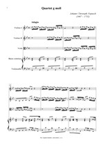 Náhled not [1] - Pepusch Johann Christoph (1667 - 1752) - Quartet g moll