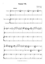 Náhled not [1] - Boyce William (1711 - 1779) - Sonata VII. (d moll)