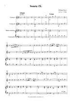 Náhled not [1] - Boyce William (1711 - 1779) - Sonata IX. (C dur)