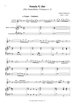 Náhled not [1] - Mattheson Johann (1681 - 1764) - Sonata in G major (Der brauchbare Virtuoso n. 2)