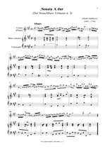 Náhled not [1] - Mattheson Johann (1681 - 1764) - Sonata A dur (Der brauchbare Virtuoso n. 3)